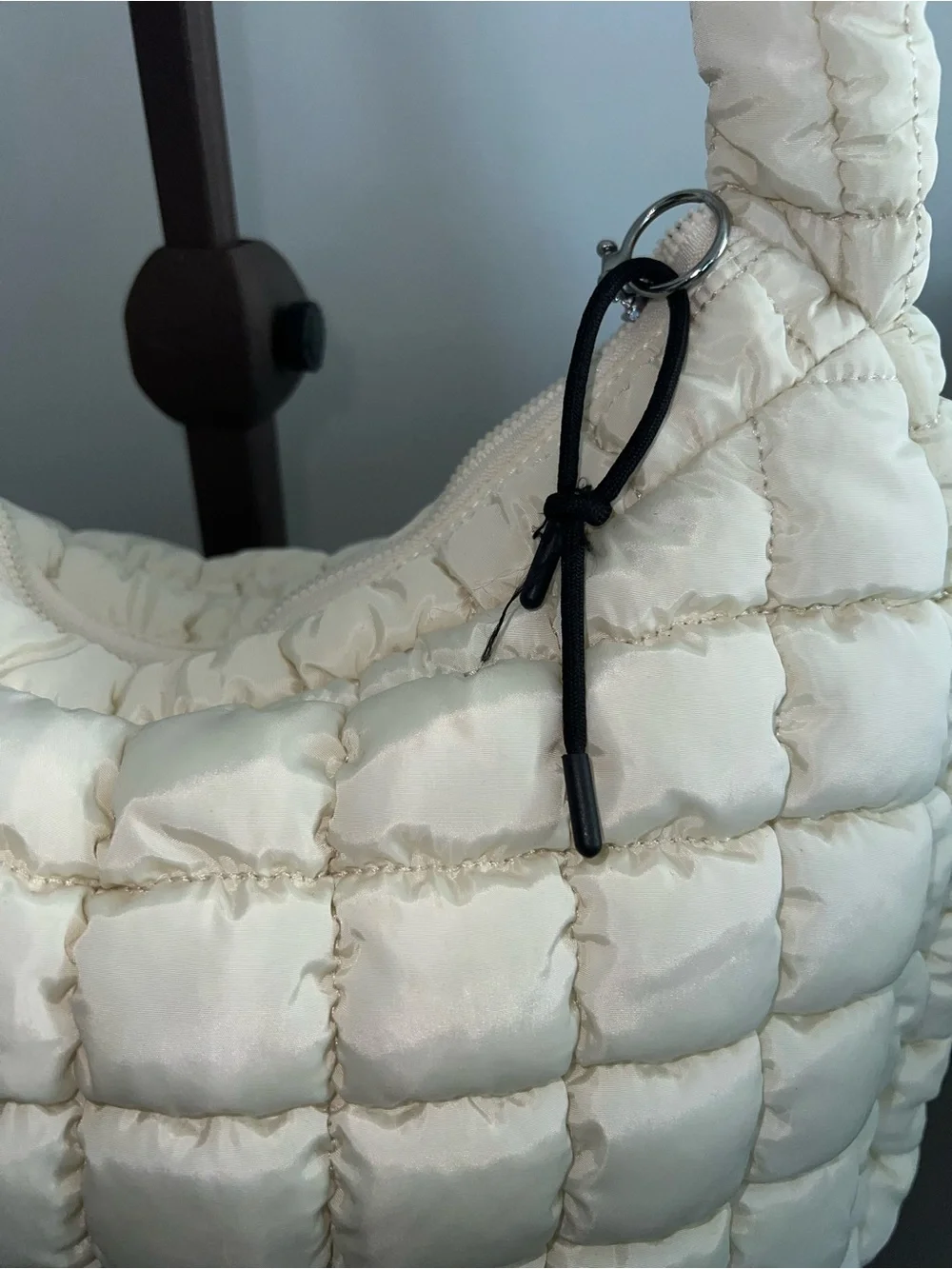 Cream Puffer Quilted Hobo Shoulder Bag – NWT